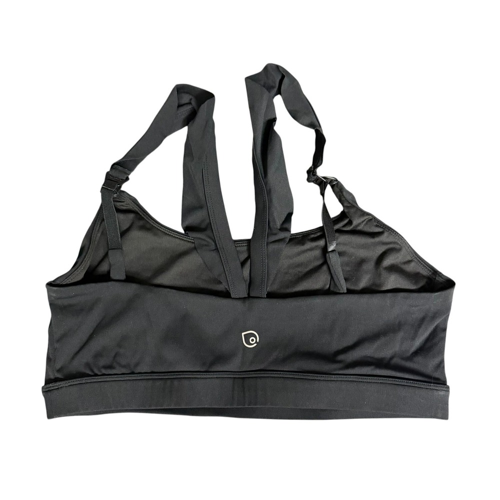 Sweat & Milk Black Ruffle Nursing Sports Bra Maternity Activewear Medium - Picture 5 of 10